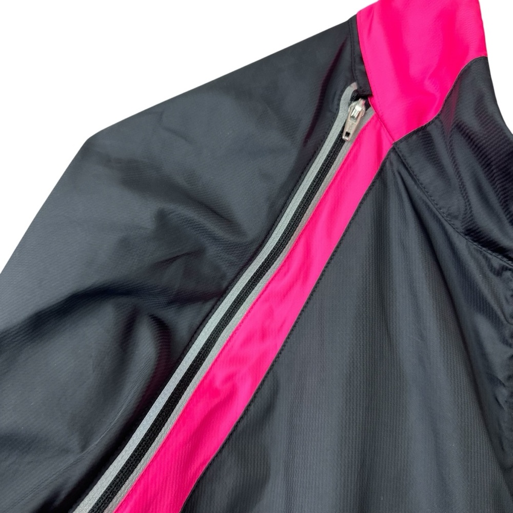 Pearl Izumi Elite Barrier Convertible Black Pink Windbreaker Jacket Women Sz XXL - Picture 2 of 3